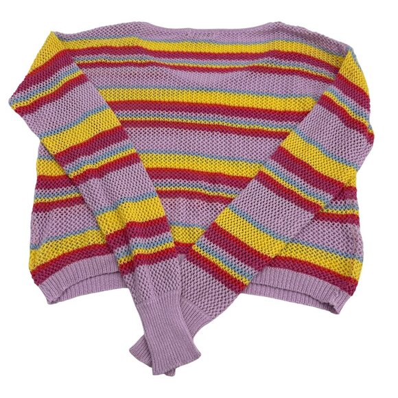 Andrée By Unit Womens Striped Knit Sweater S Multicolor Acrylic Cotton - Picture 5 of 6